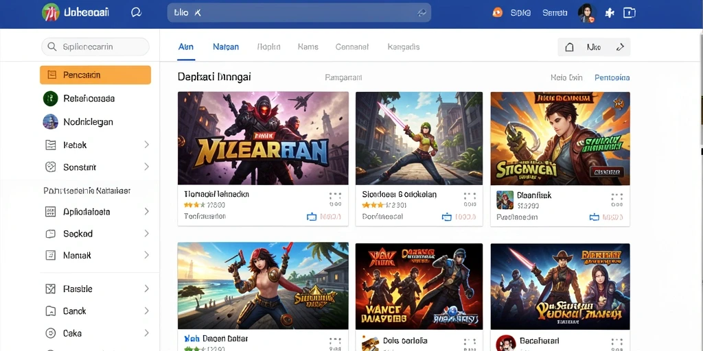 Tampilan menu utama yang menarik dan mudah dinavigasi.